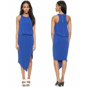 $385 Elizabeth and James Cobalt Blue Jersey Blouson Rowan Dress XS NEW